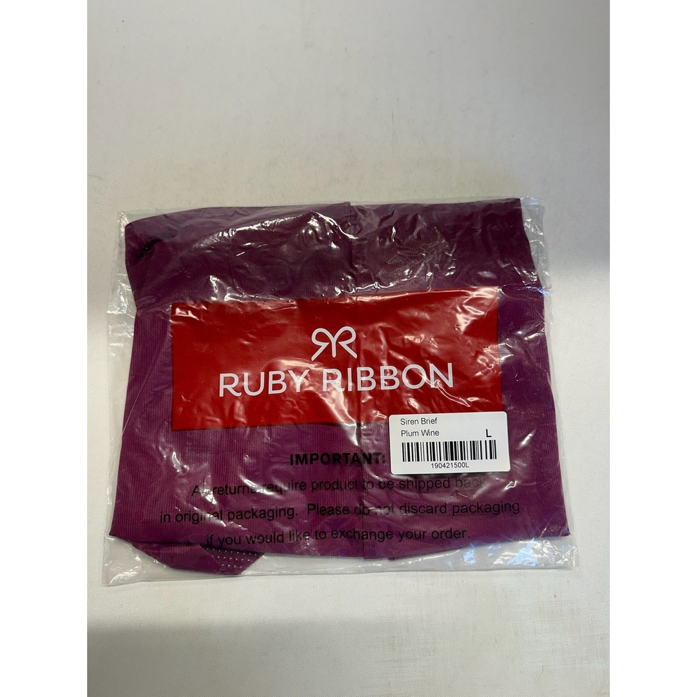 NEW Ruby Ribbon Women's Siren Brief in Plum Wine - Size Large